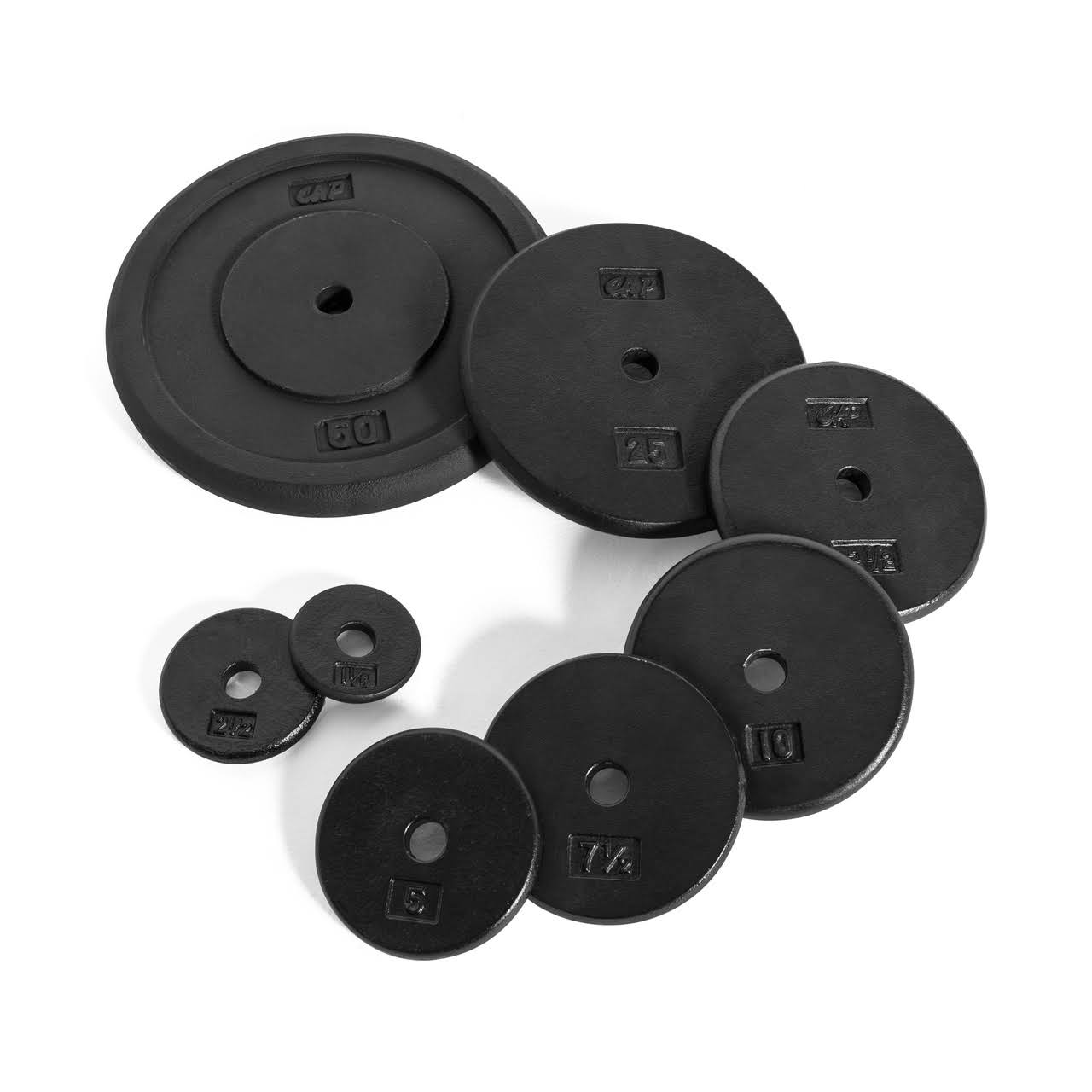 Cap Barbell Standard Free Weight PLATE, 1-Inch, 25-Pound, Black