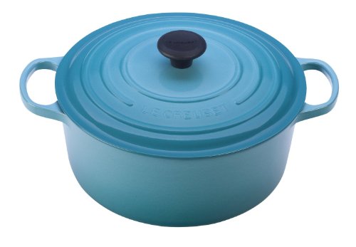 Le Creuset Enameled Cast Iron Signature Round Dutch Oven, 5.5 qt., Caribbean