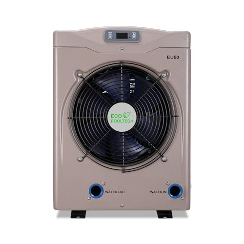 Above Ground Pool Heater, Up to 5000gallons Swimming Pool Heat Pumps, Fits 8/11/15 Foot Pools Electric Pool Water Heaters, Max Output 16184BTU/hr, 110V~120V/60Hz
