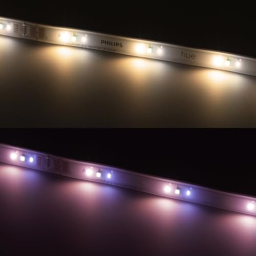 Philips Hue Bluetooth Smart Lightstrip Plus 1m/3ft Extension (No Plug), (Voice Compatible with Amazon Alexa, Apple Homekit and Google Home), White