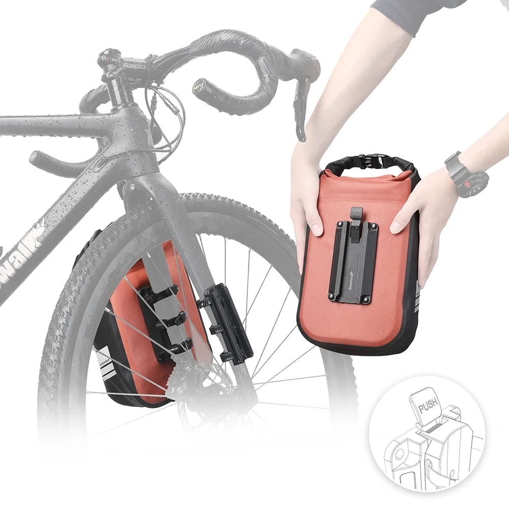 6L Bike Quick Release Bike Front Fork Bag Waterproof Cycling Bag Front Bag Storage Bag Cycling Accessory