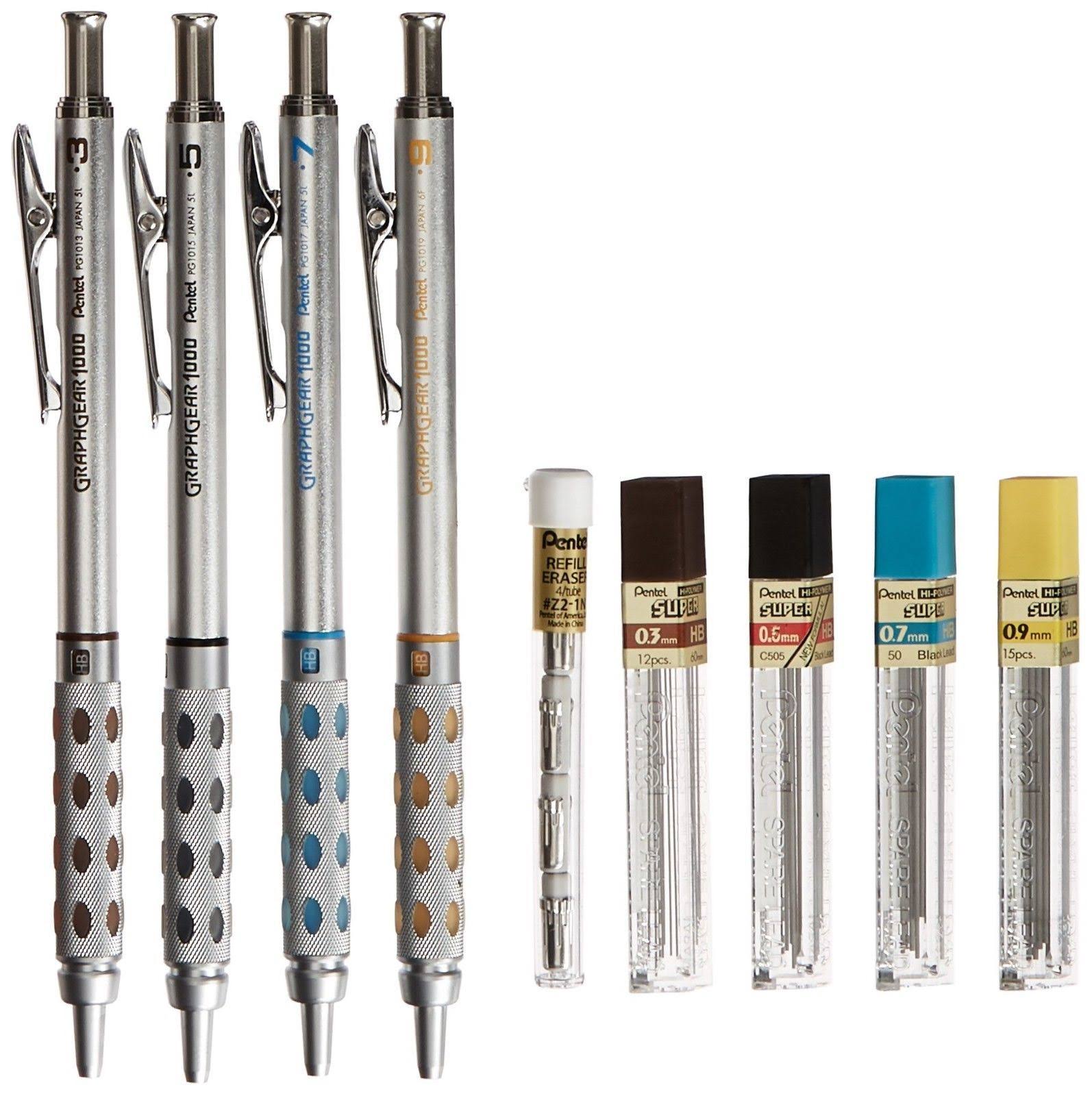 Pentel GraphGear 1000 Premium Mechanical Pencil Set