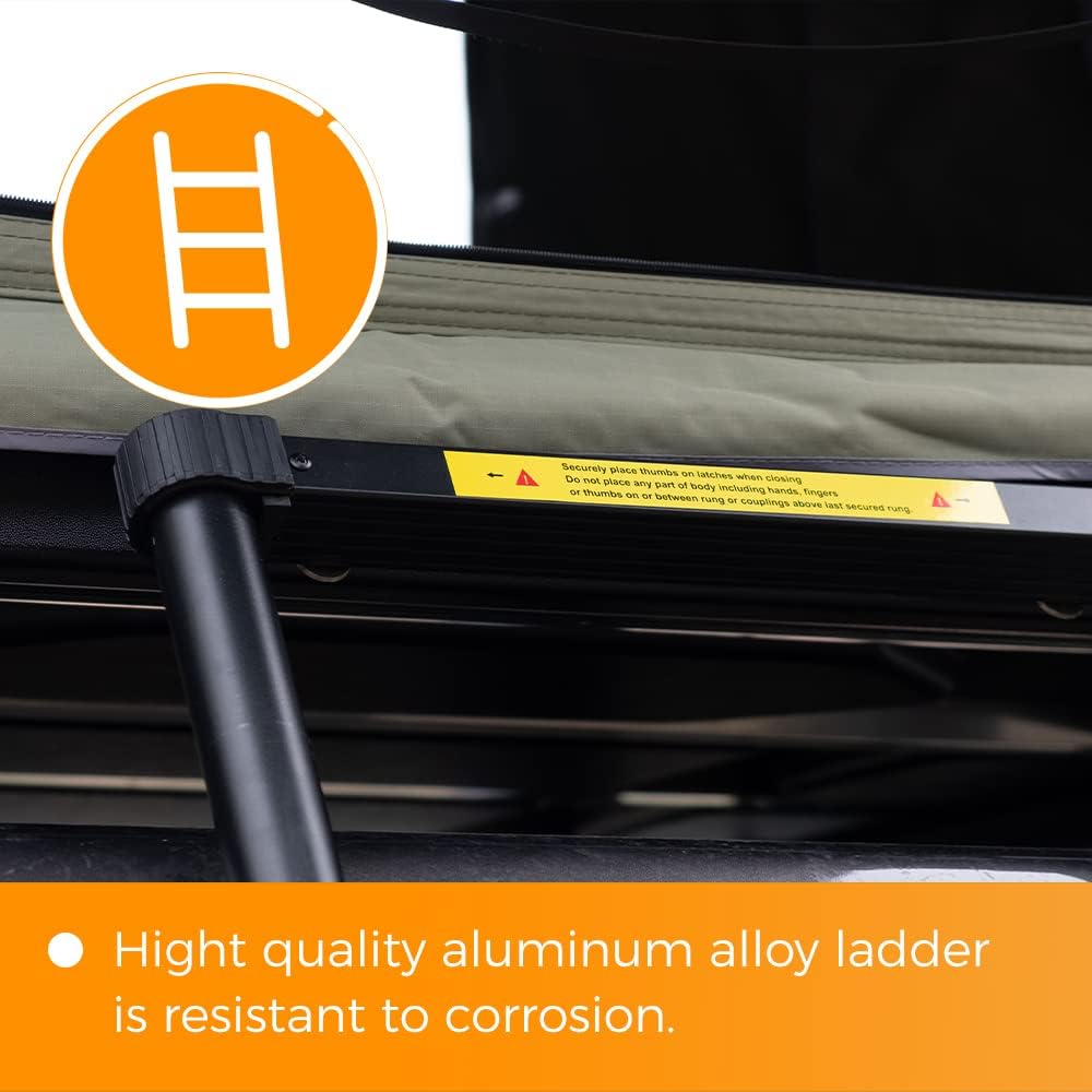 Trustmade Nomad Hardshell Rooftop Tent - Black/Green