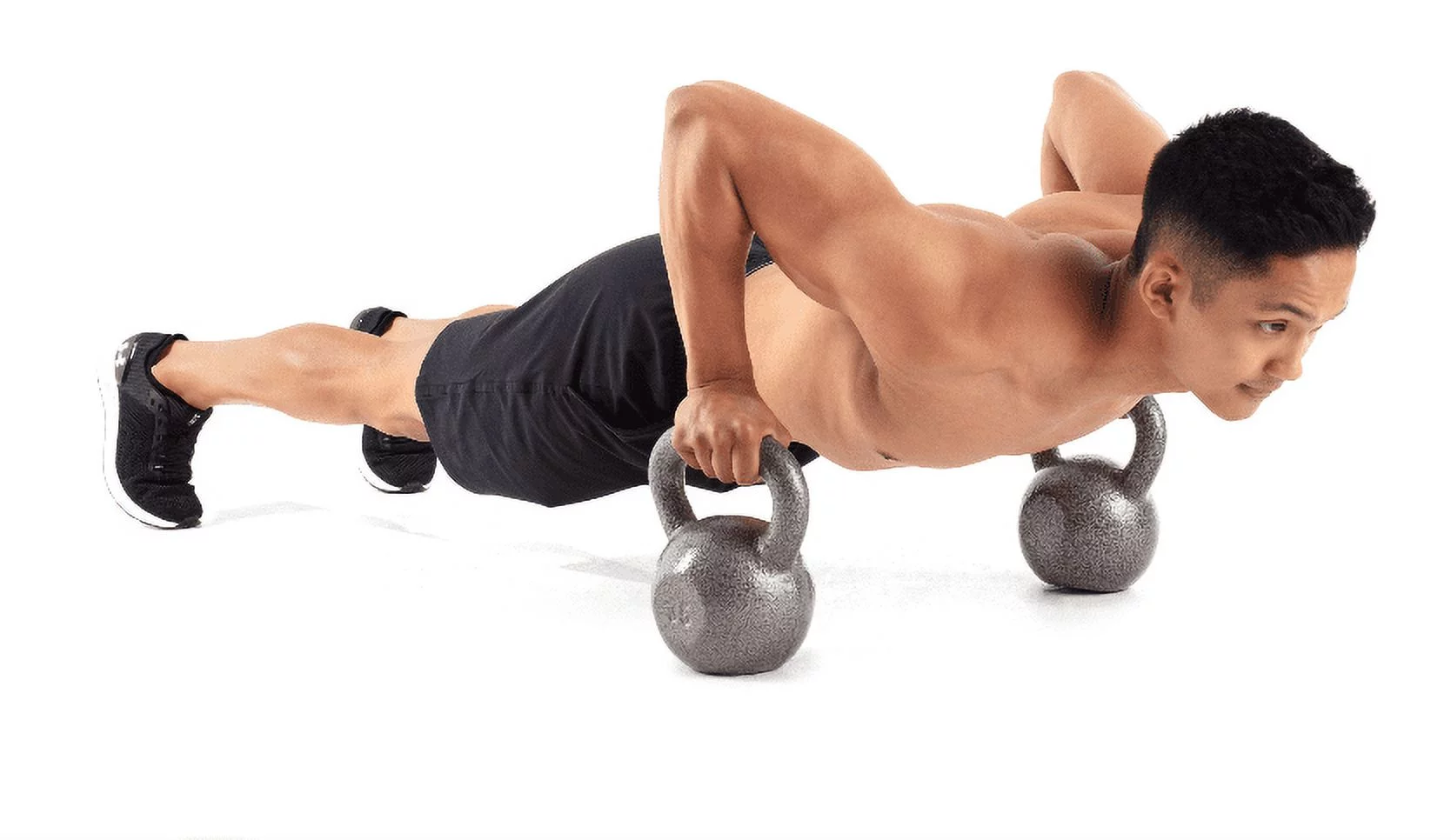 Weider, 50lb Cast Iron Hammertone Finish Kettlebell, Single