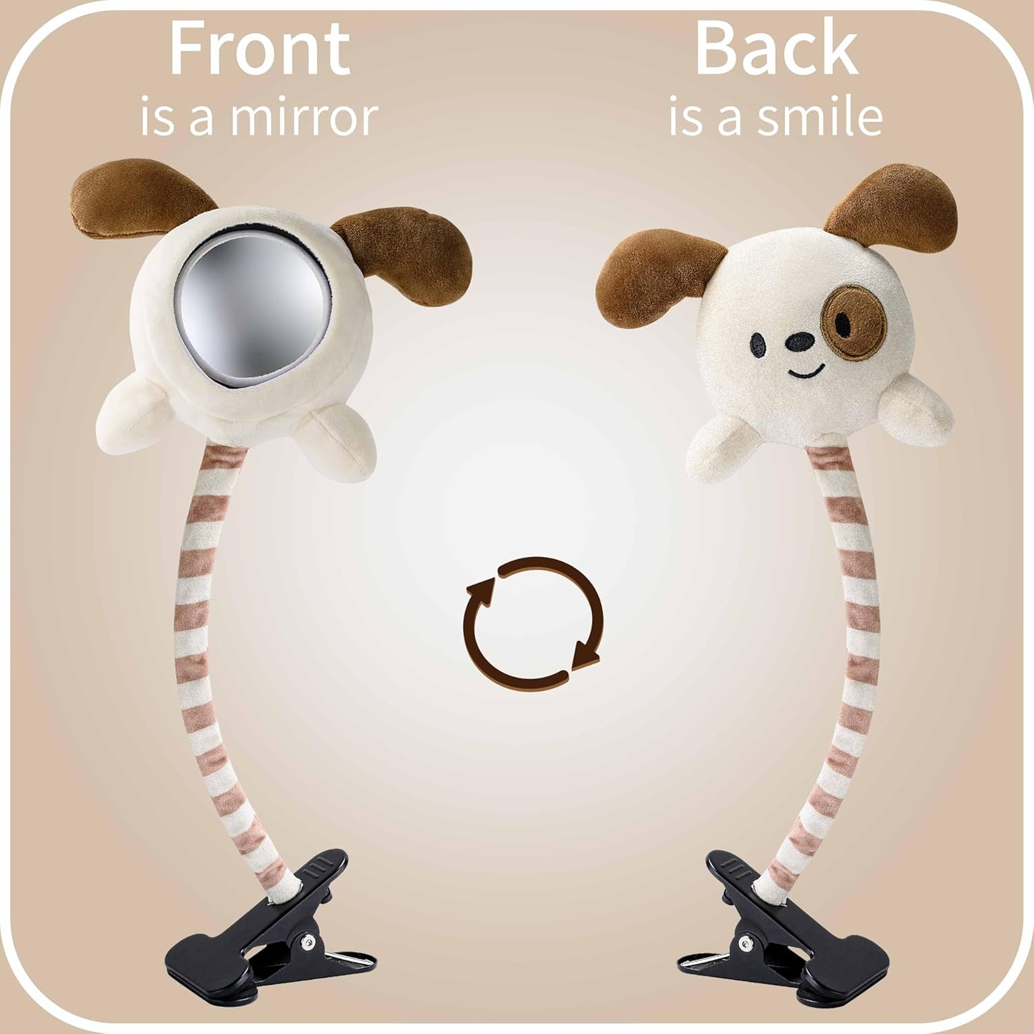 Clip On Mirror, Cubicle Mirror To See Behind You, Clip On Security Mirror, Office Mirror To See Behind You, Desk Mirror To See Behind You, Clip Mirror, Desk Rear View Mirror Office, Dog 01 Style, 1PC