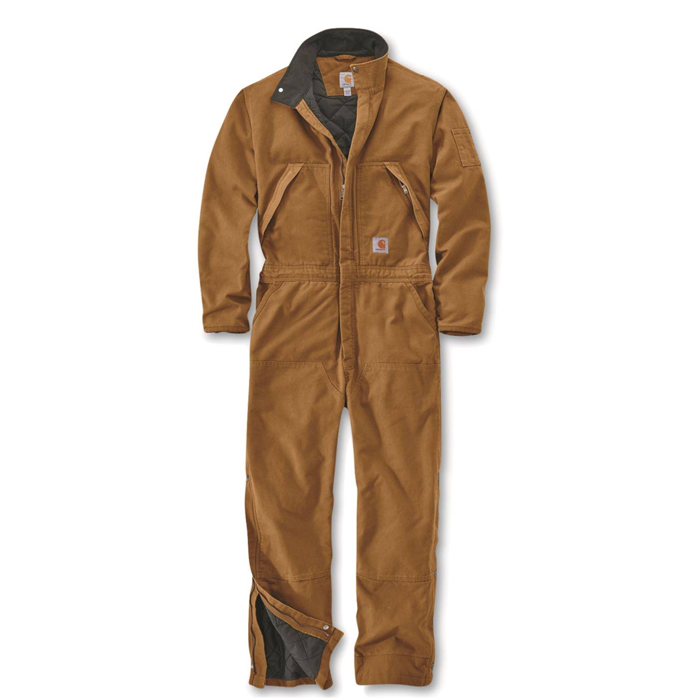 Carhartt Washed Duck Insulated Coverall | Brown | Large