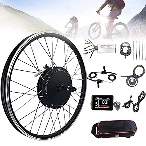 48V 1000W 1500W Electric Bicycle Conversion Kit, Rear Wheel Electric Bike Motor Conversion Kit, Smart Motor Controller, Twist Throttle, Dual Mode Controller E-Bike Cycling Hub,48V1500W-20inch