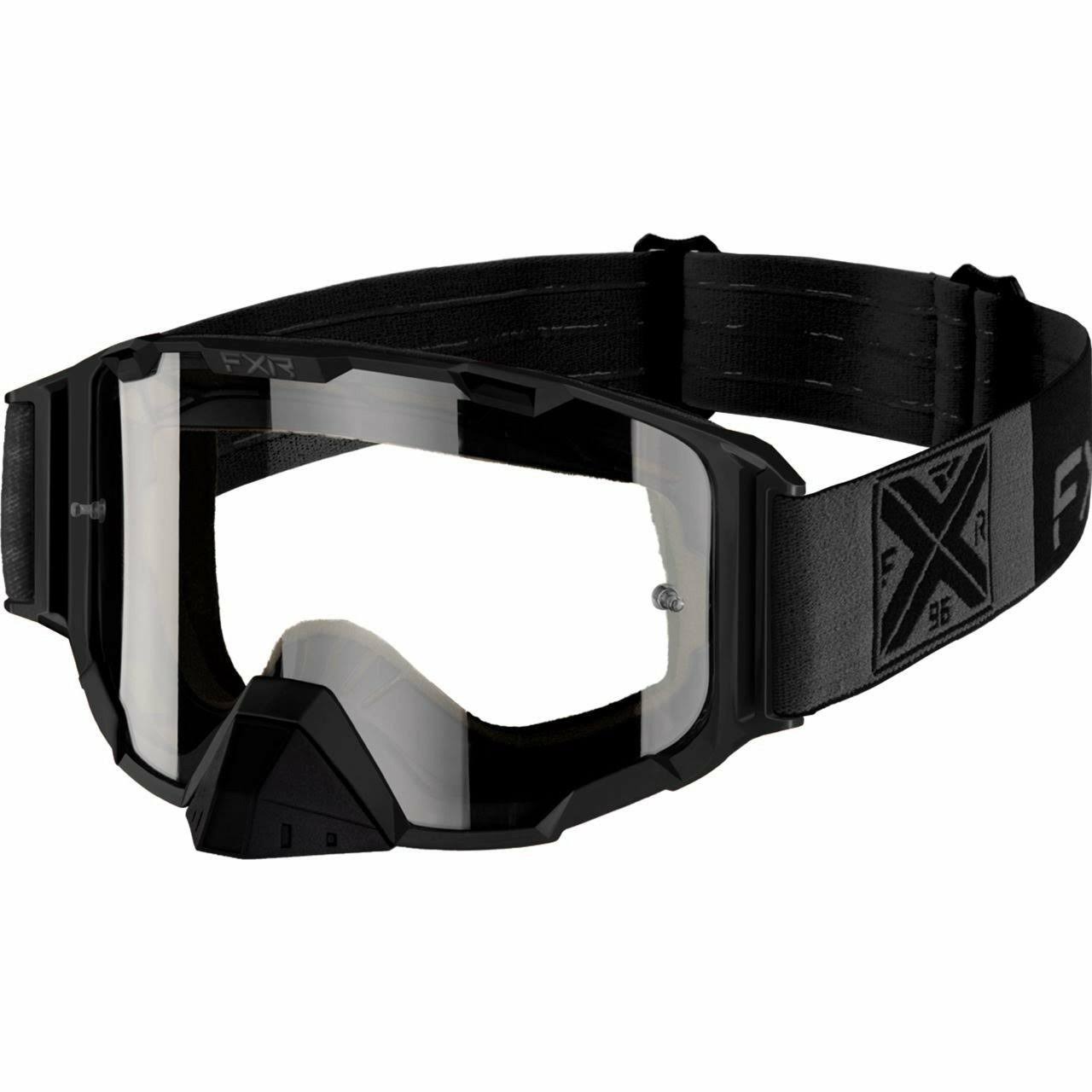 FXR 2021 Maverick Clear MX Goggle, Black Ops-Dirtbike Goggles
