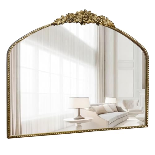 Antique Gold Arch Wall Mirror, 48