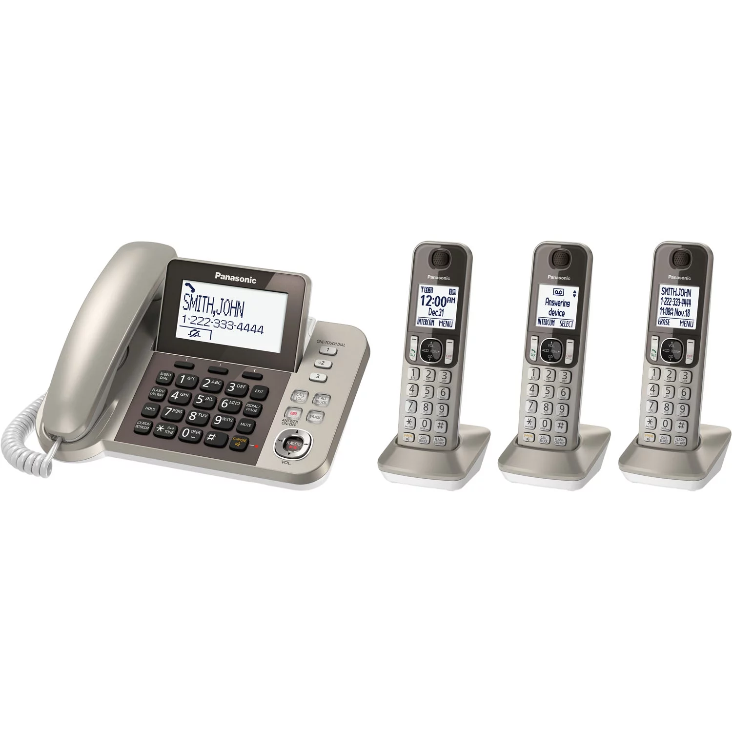 Panasonic KXTGF353N Dect 3-Handset Landline Telephone