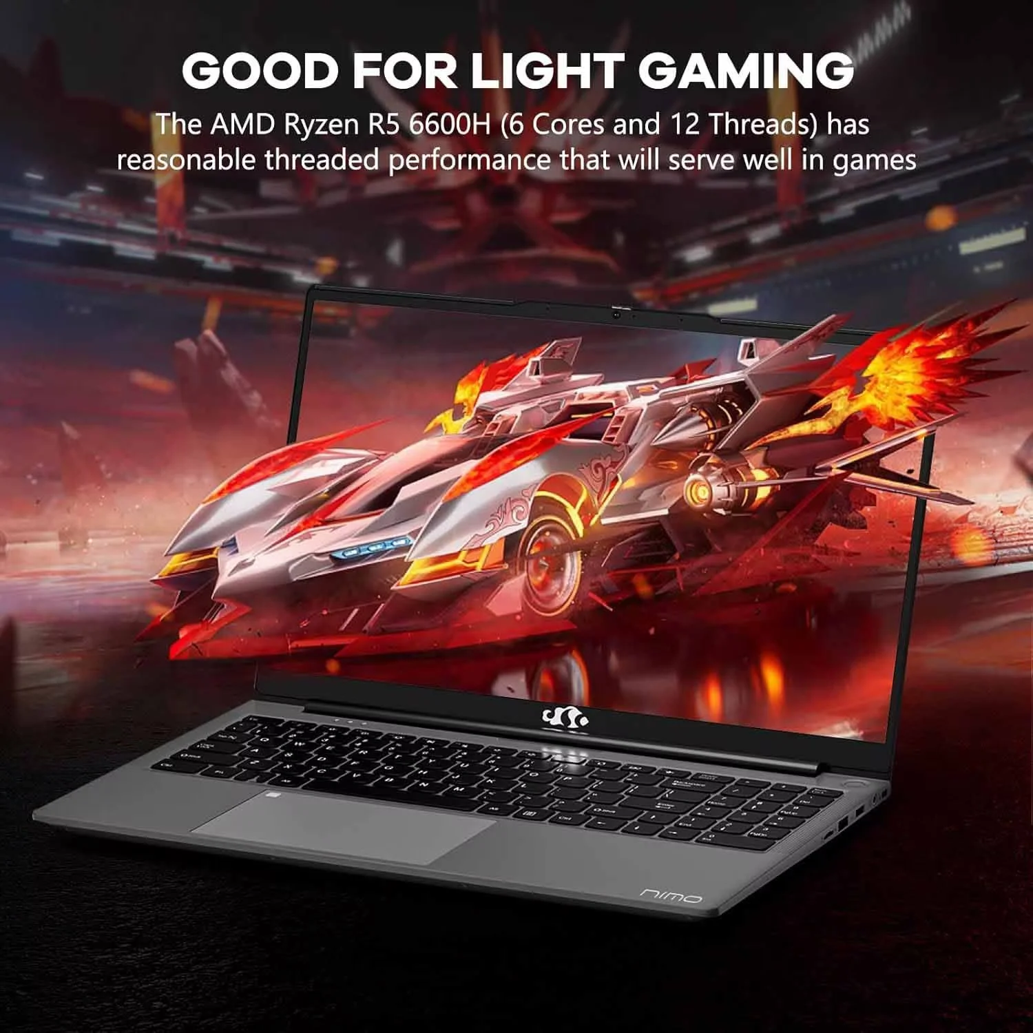 15.6" IPS FHD-Gaming-Laptop, AMD Ryzen 5 6600H 6-Cores 660M GPU 32GB DDR5 RAM 1TB SSD(Beat i7-1165G7, Up to 4.5GHz) Computer with 100W GaN Type C Fingerprint Backlit Keyboard Win 11