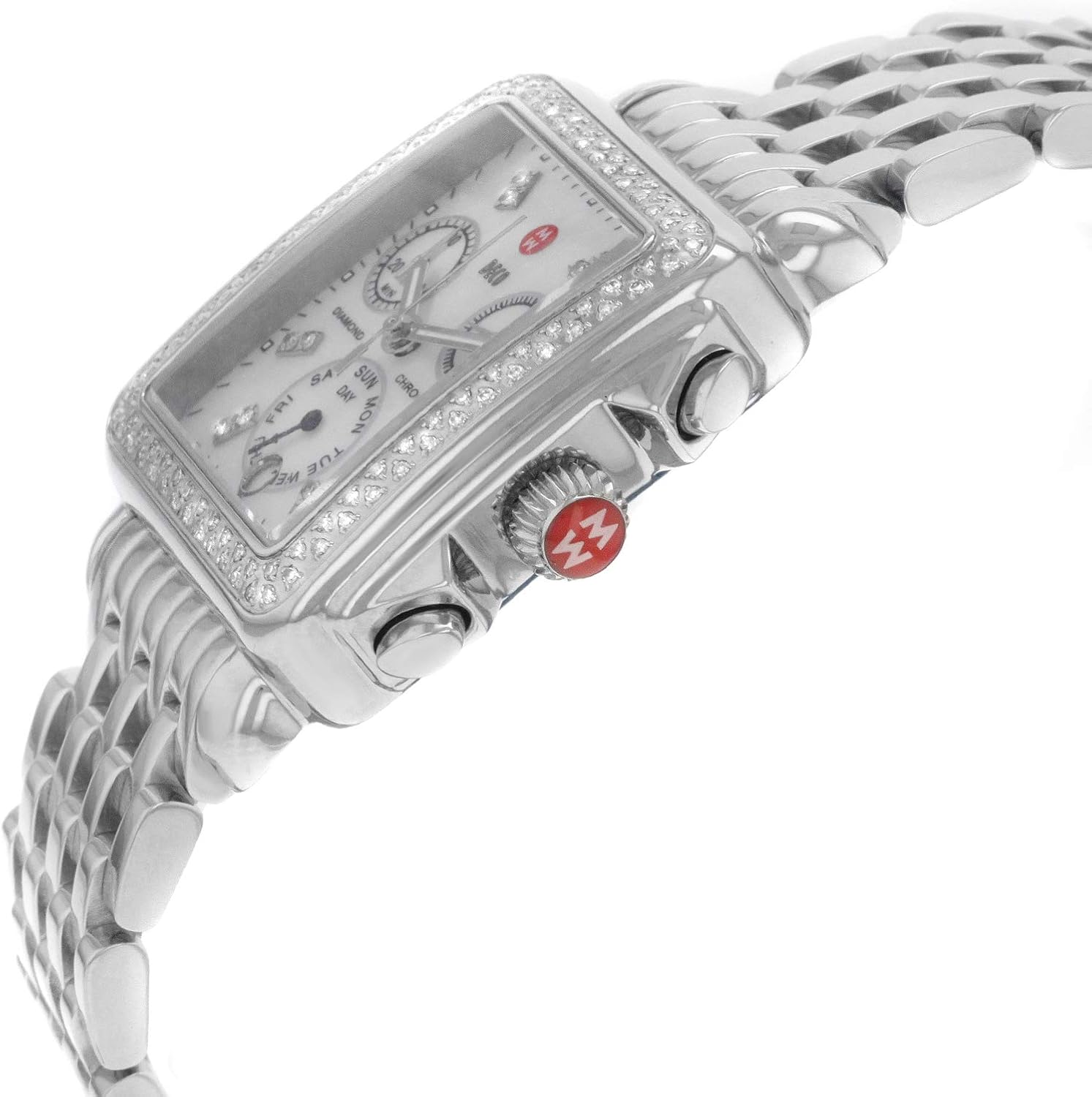 Michele Womens Deco Day Diamond Chronograph Watch MW06P01A1046