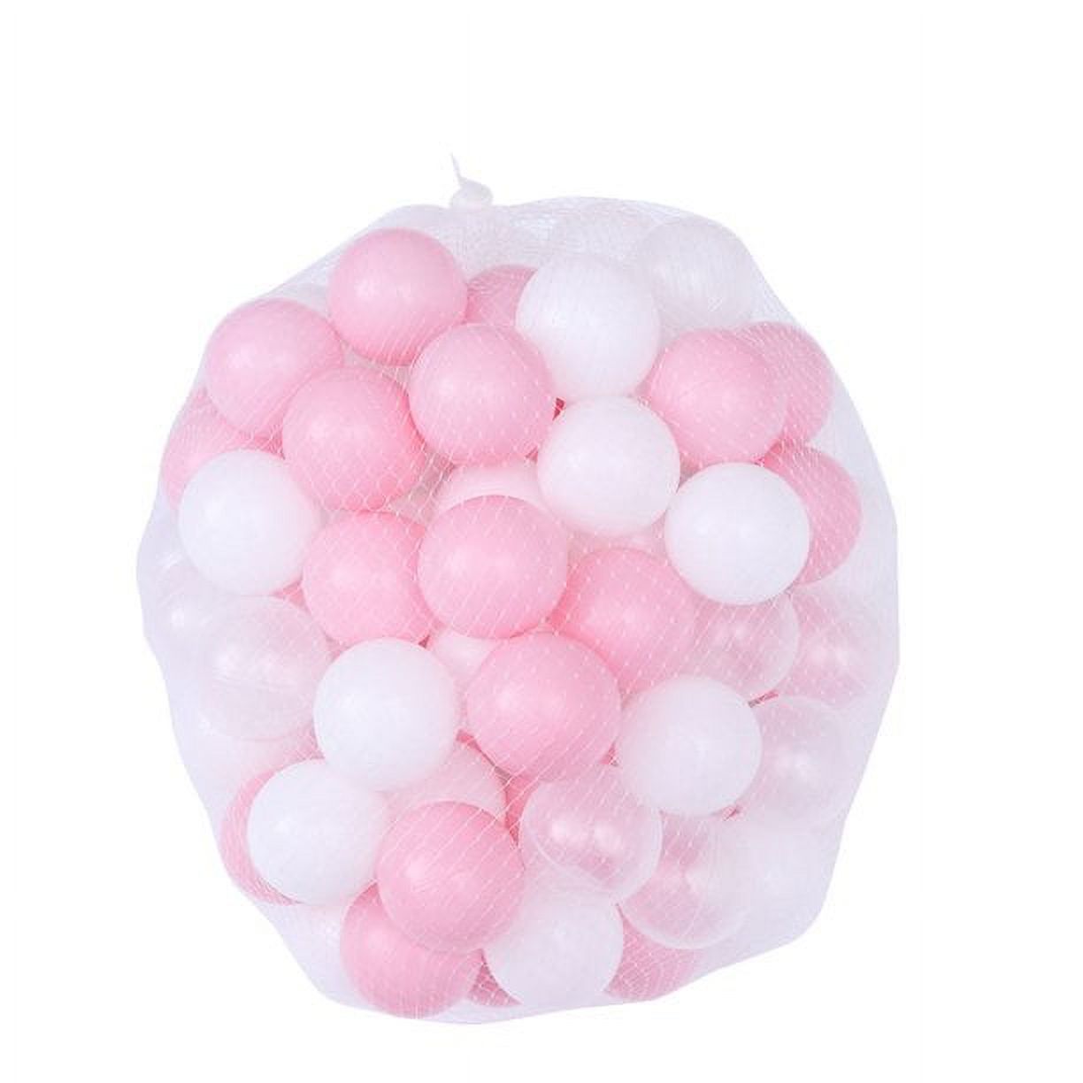 100pcs 5.5cm Plastic Balls Crush Proof Ocean Balls Playballs Toy for Kids Baby with Mesh Bag Packing)