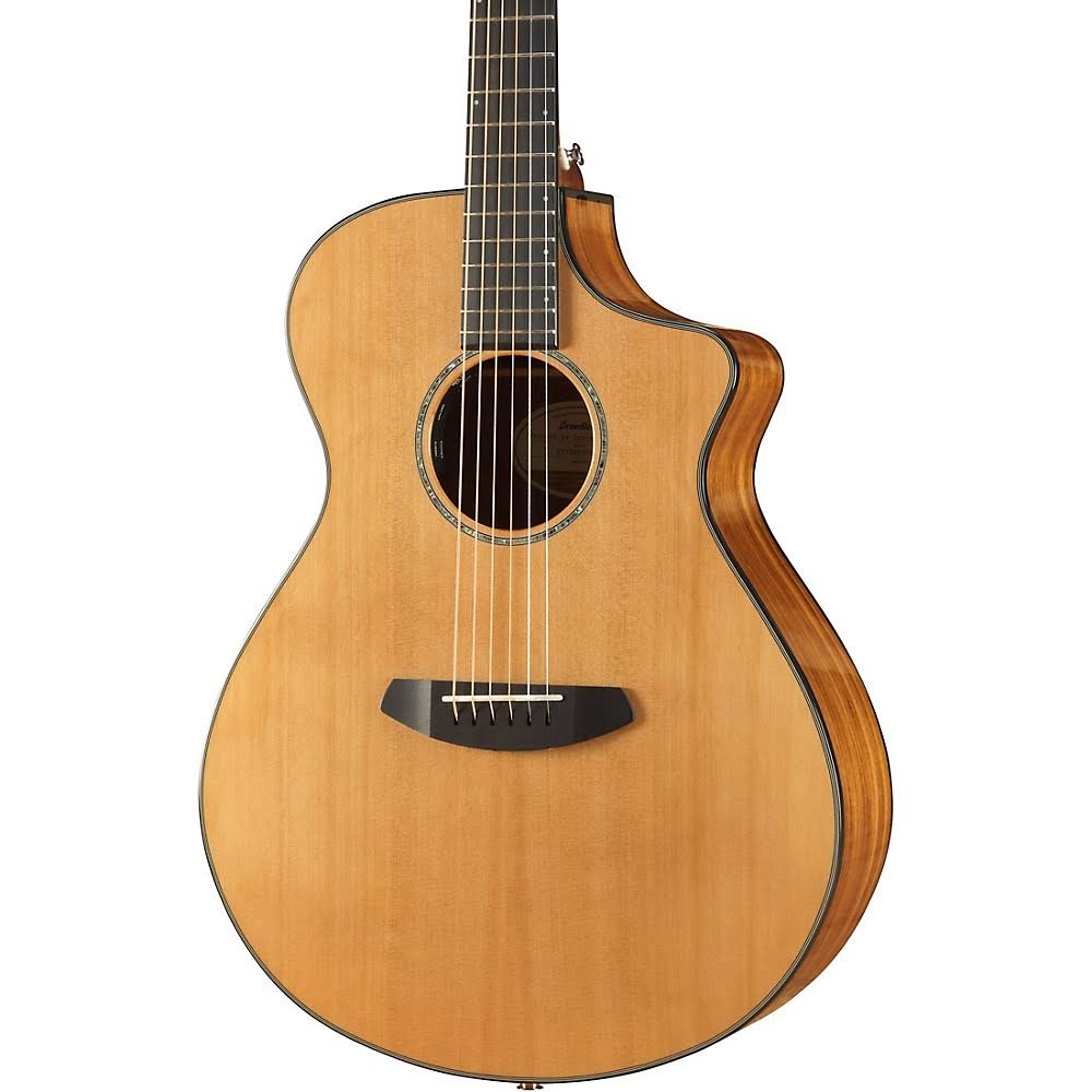 Breedlove Pursuit Concert All-gloss Red Cedar-Ovangkol Acoustic-Electric Guitar with Gig Bag Natural 190839784766