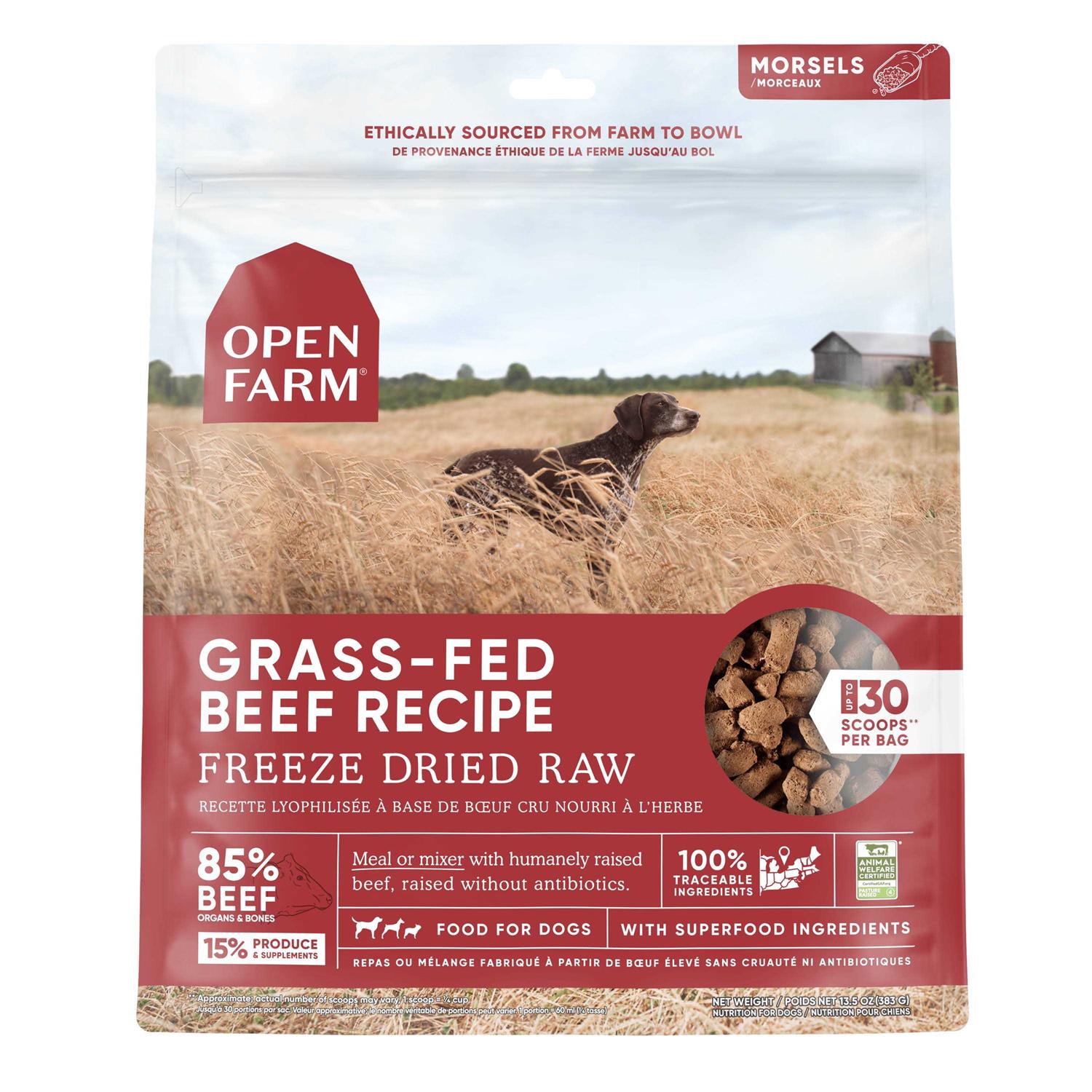 Open Farm Freeze Dried Raw Dog Food Grass-Fed Beef - Pet Supplies online store