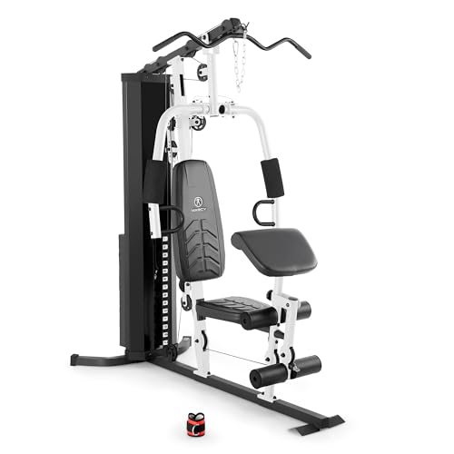 Marcy 150lb. Stack Home Gym with Pulley, Arm, and Leg Developer Multifunctional Workout Station for Weightlifting and Bodybuilding