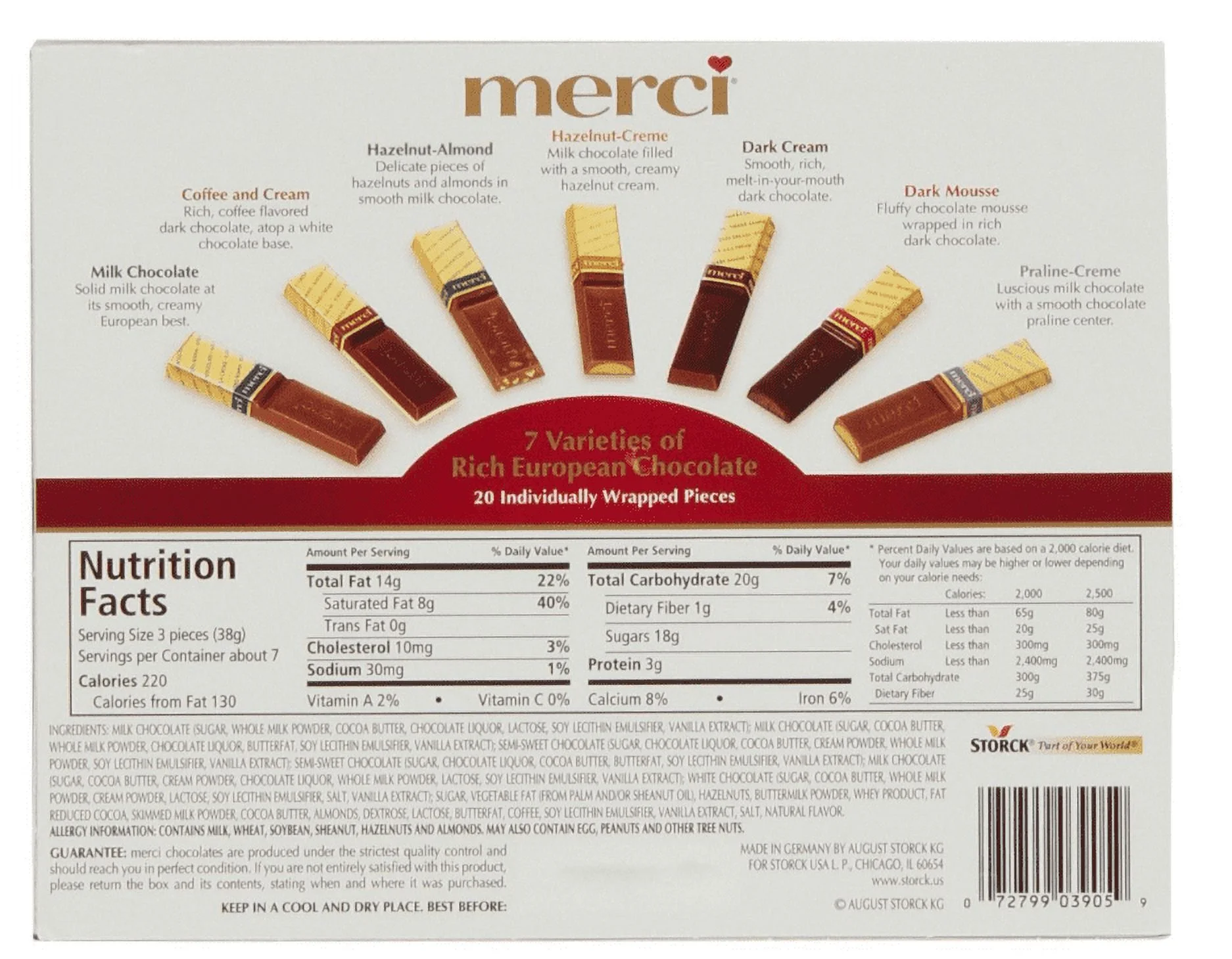 Merci European Chocolates, Assortment, 8.8-Ounce Boxes (Pack of 2)
