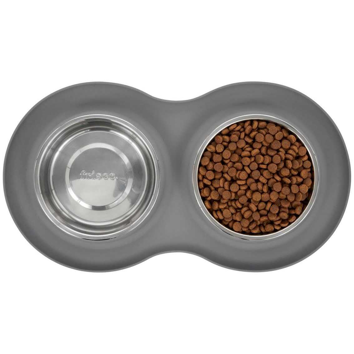 Frisco Double Stainless Steel Pet Bowl with Silicone Mat - Pet Supplies online store