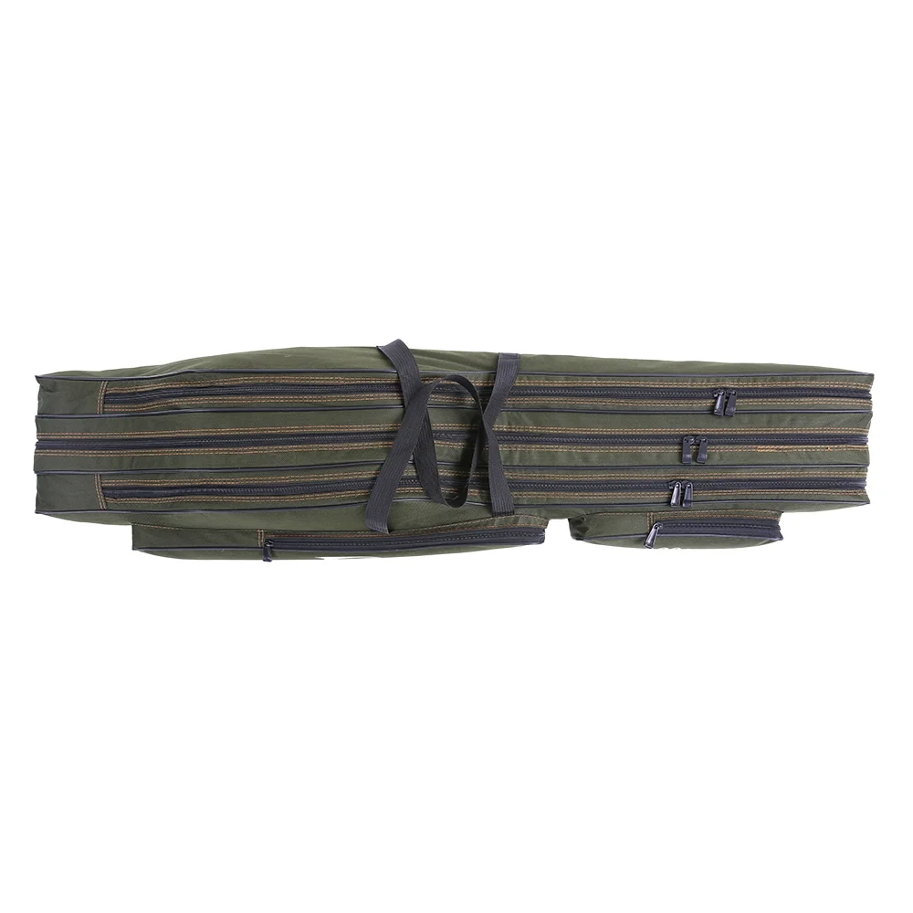 FDDL Portable Folding Fishing Rod Carrier Canvas Fishing Pole Tools Storage Bag Case Fishing Gear Tackle