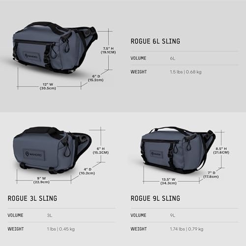 WANDRD ROGUE 6L Sling: Compact Camera Sling and Crossbody Bag with Fast Access, 3-Way Carry– Lightweight Everyday Bag Great for Travel, Photography, and Daily Use (Wasatch Green)