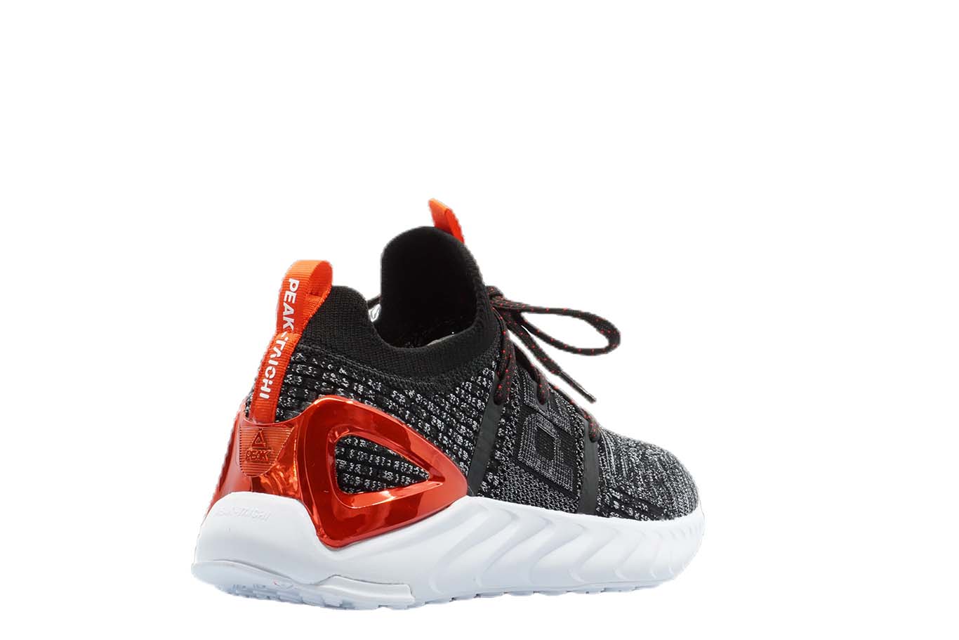 [E92577] Mens Peak Taichi 1.0 Plus Black Melange Grey Running Shoes - 7