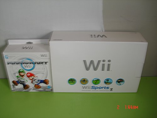 Wii Console with Mario Kart Wii Bundle - White