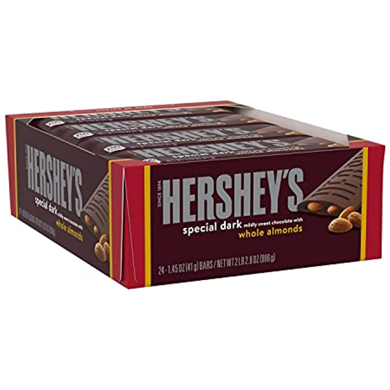 Hersheys Special Dark Mildly Sweet Dark Chocolate Candy, Individually Wrapped, 1.45 Oz Bar