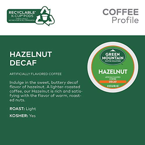 Green Mountain Coffee Roasters Hazelnut Coffee, Keurig Single-Serve K-Cup pods, Light Roast, 96 Count