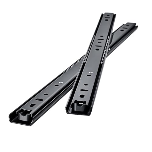 Sliding Rail Linear Bearing Slider Cold Rolled Steel Drawer Slides 8~20Inch Close Drawer Track Rail Sliding Two-Section Cabinet Slides Furniture Hardware(DG205 16 Inch)