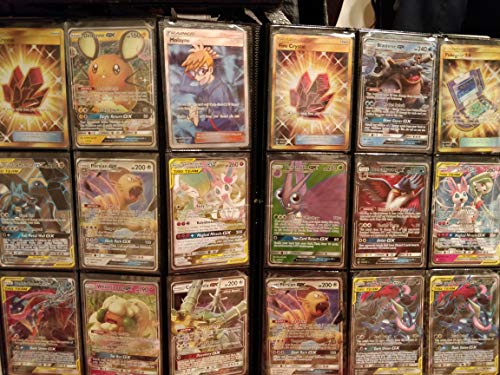 Pokemon 100+ Rainbow Rare Cards Binder Collection Includes 5 foils in Any Combination and at Least 1 of The Following Cards, EX and GX, FA, Secret Rare, Tag Team, Unified Minds