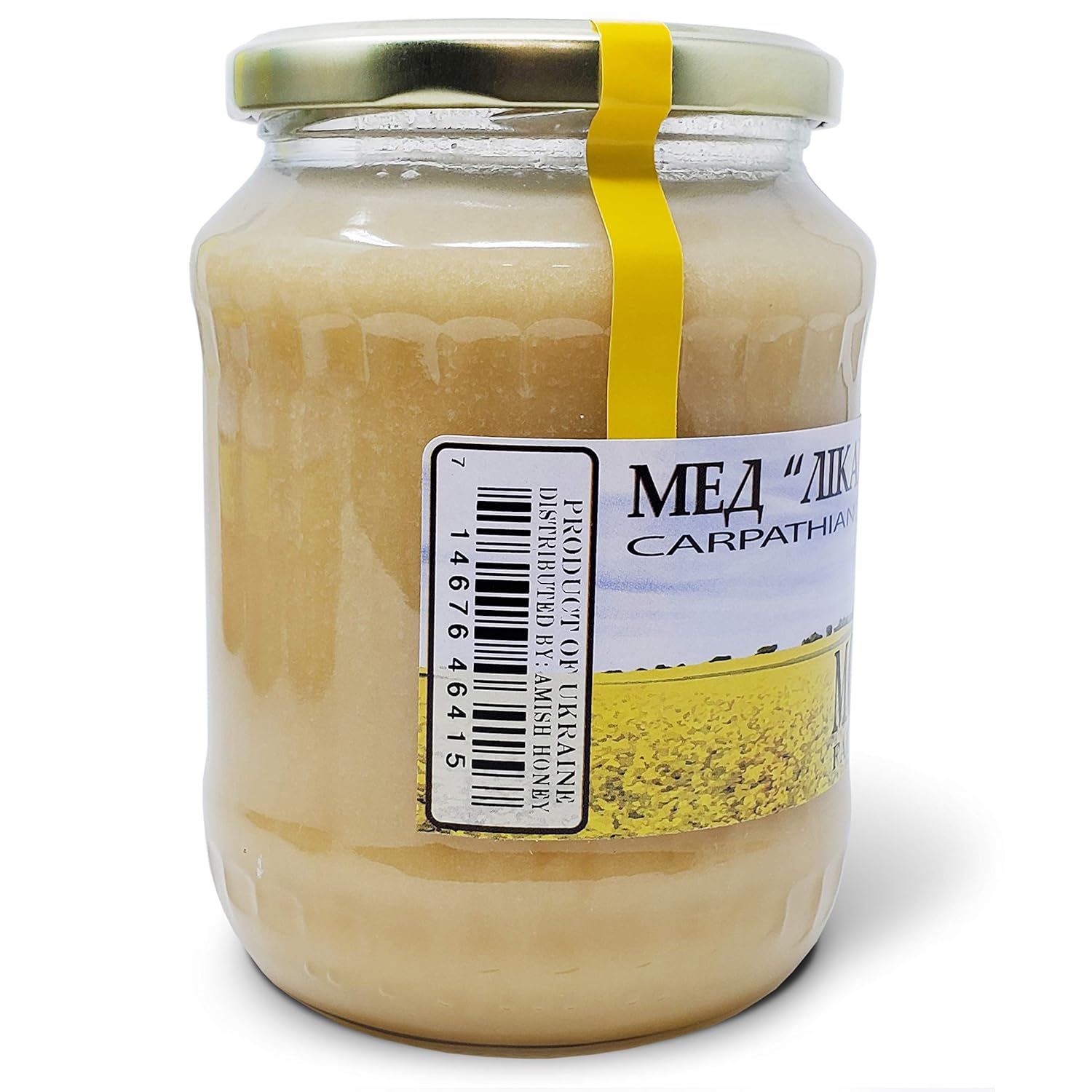 Goshen Honey Amish Extremely Raw Carpathian Pure MOUNTAIN Honey 100% Organically Natural with Life Enzymes Health Benefits | Unfiltered Unprocessed OU Kosher Certified Glass Jar 2.2 Lb | 35.2 Oz 1KG