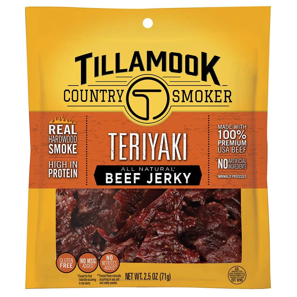 Tillamook All Natural Teriyaki Beef Jerky (Pack of 2)