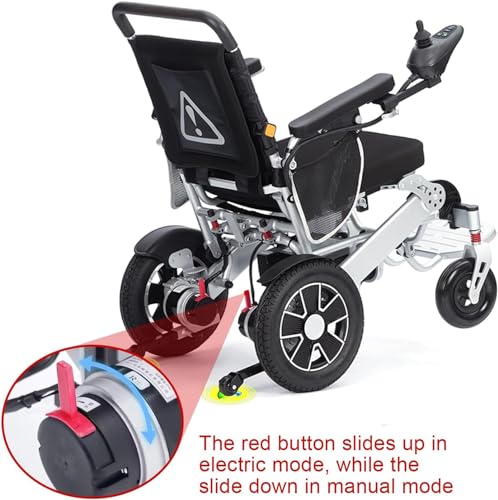15 Miles Electric Wheelchair for Adults Intelligent Power Wheelchairs Lightweight Foldable All Terrain Motorized Wheelchair for Seniors Compact Portable Airline Approved (Color : U8027)