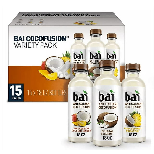 Bai Cocofusions Variety Pack, Antioxidant Infused Beverage (18 fl. oz., 15 pk.)