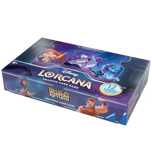 Ravensburger Disney Lorcana TCG: Ursula's Return Booster Pack Display | 24 Packs with 12 Trading Cards Each | Ideal for Collectors & Disney Fans | Suitable for Ages 8+
