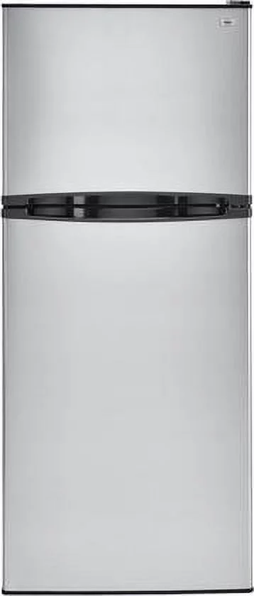 Haier HA10TG21SS 24 Top Freezer Refrigerator with 9.8 cu. ft. Total Capacity Frost-Free and Glass Shelves in Stainless