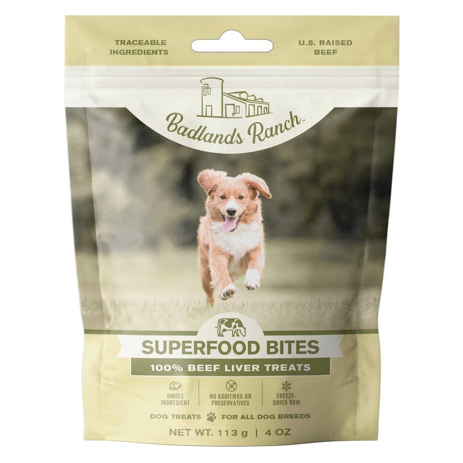 Badlands Ranch Superfood Bites Beef Liver Treats 4 oz - Pet Supplies online store