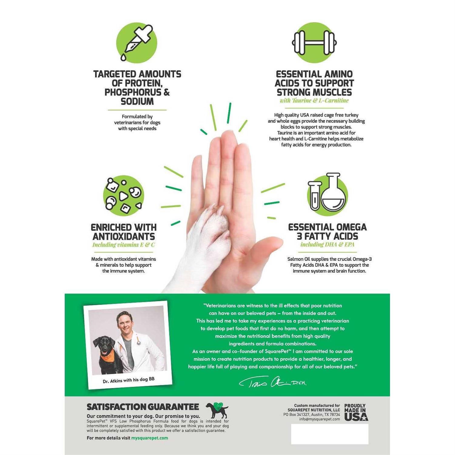 SquarePet VFS Low Phosphorus Formula Dry Dog Food - Pet Supplies online store