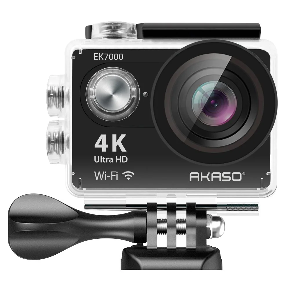 AKASO EK7000 Action Camera 4K Ultra HD 12MP Sport Camera Underwater Waterproof Cameras with Wide View Angle-Black