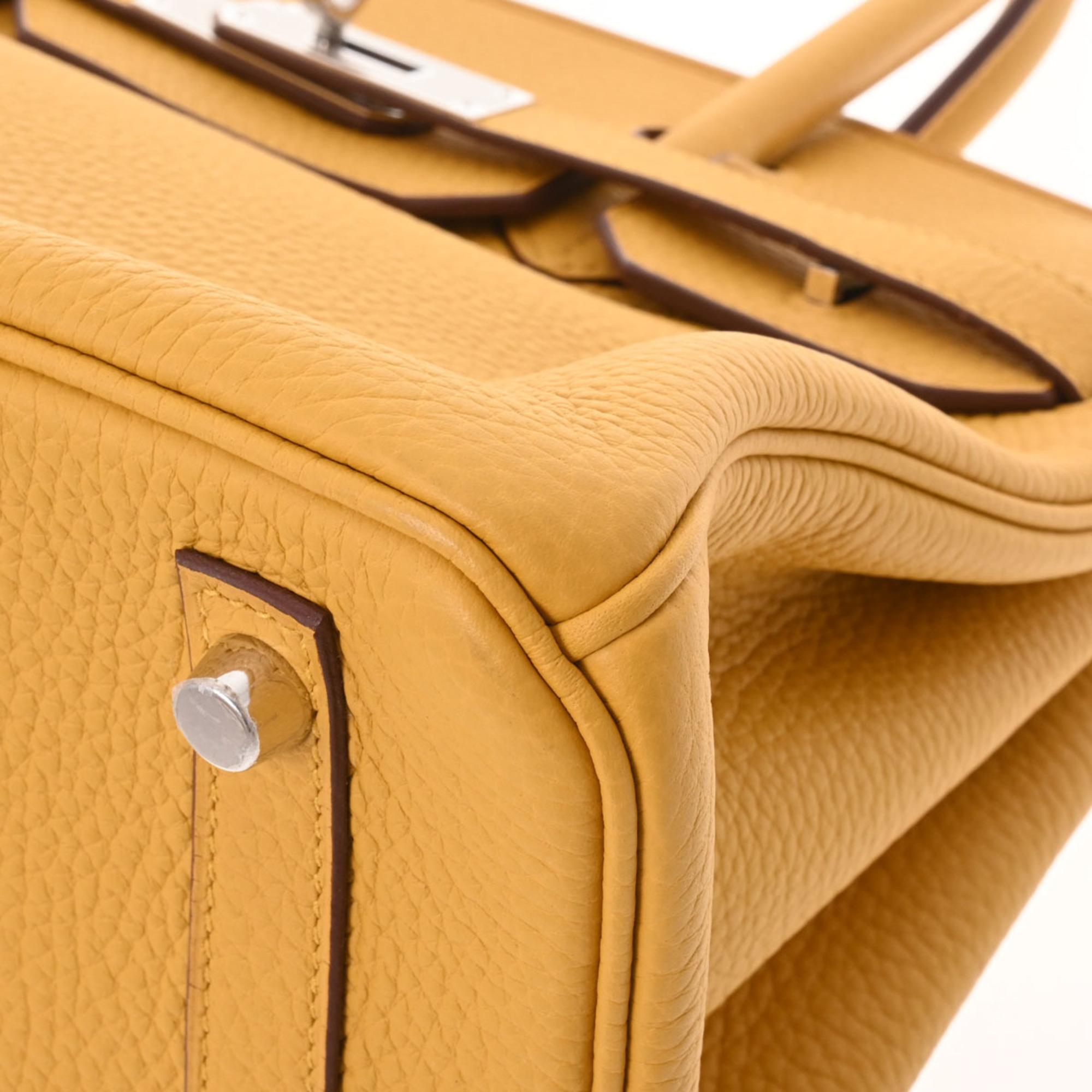 Pre-Owned HERMES Hermes Birkin 30 Jaune Ambre D Engraved (around 2019) Ladies Taurillon Clemence Handbag (Like New)