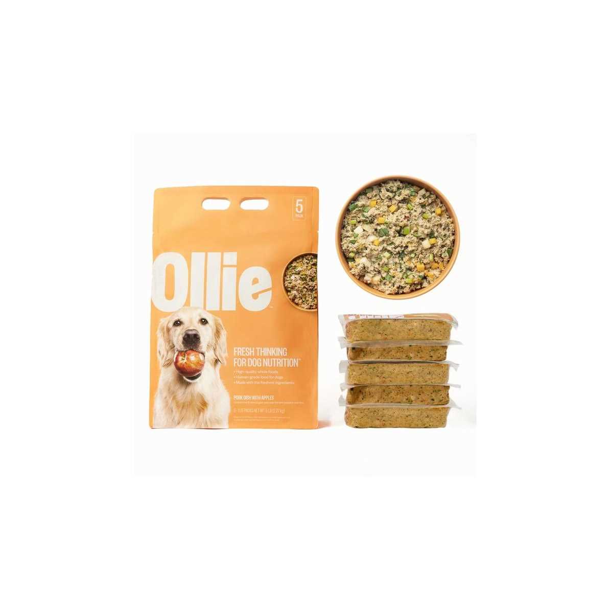 Ollie Fresh Pork Dish with Apples Frozen Dog Food - Pet Supplies online store