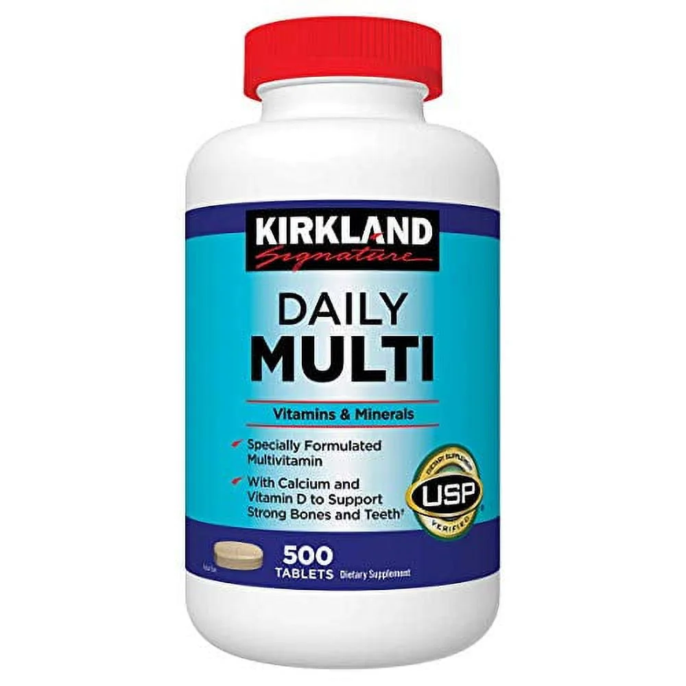 Kirkland Signature Daily Multi Vitamins & Minerals Tablets, 500-Count Bottle