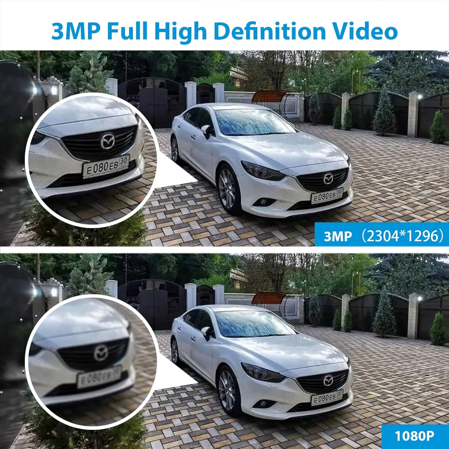 3MP Security Camera Outdoor, NGTeco Pan Tilt 2K Surveillance WiFi Camera with Spotlight Night Vision, 2-Way Audio, AI Motion Detection, 30 Days Free Cloud Storage Compatible with Alexa/Google Home