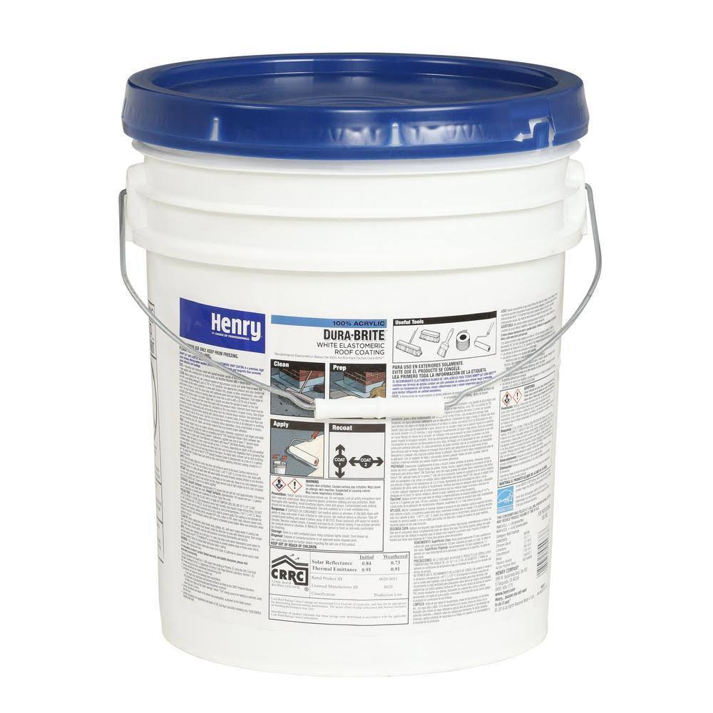 Roof Coating Mobile Home RV Trailer Camper Cooling Elastomeric White 4.75 gal. HE587871