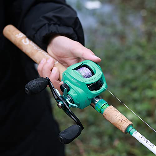 Sougayilang Fishing Rod and Reel Combo, 2-Piece 5-Foot 6-Inch Graphite & Fiberglass Rod, Durable and Strong, QuickSet Anti-Reverse Fishing Reel (1Pack/2Pack)