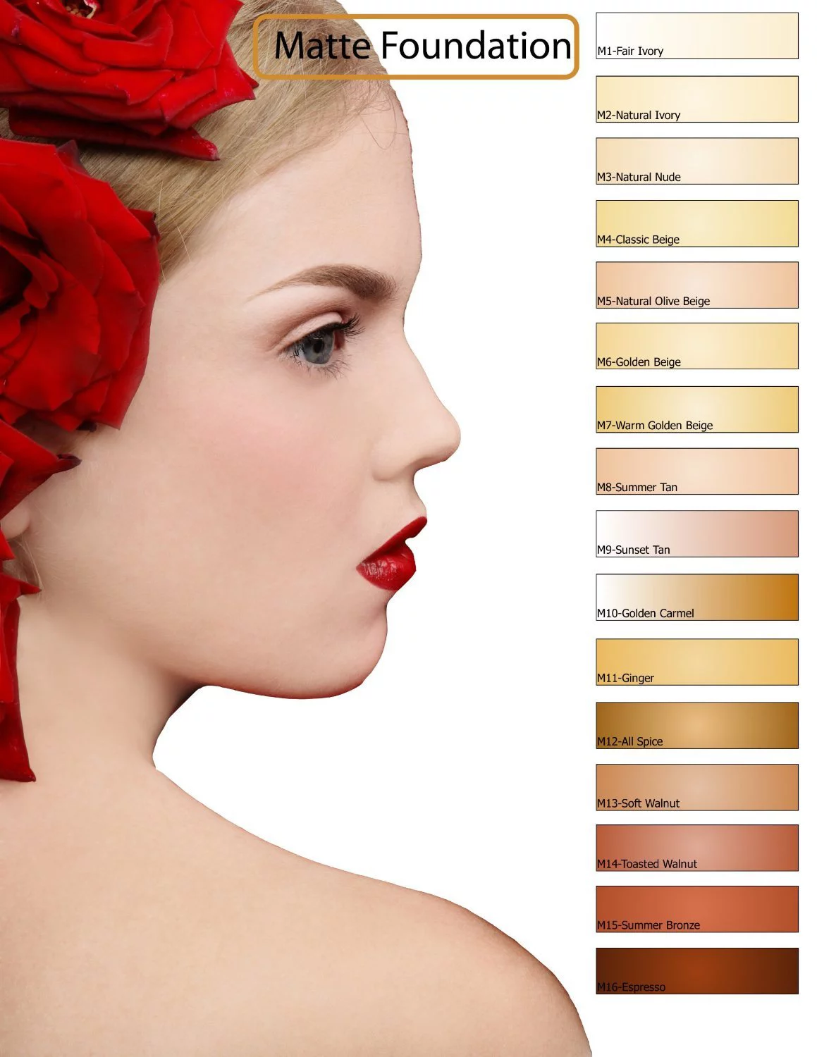 Glam Air Airbrush Water-based Foundation in Set of 5 Assorted Medium Matte Shades (For Normal to Oily Medium Skin)