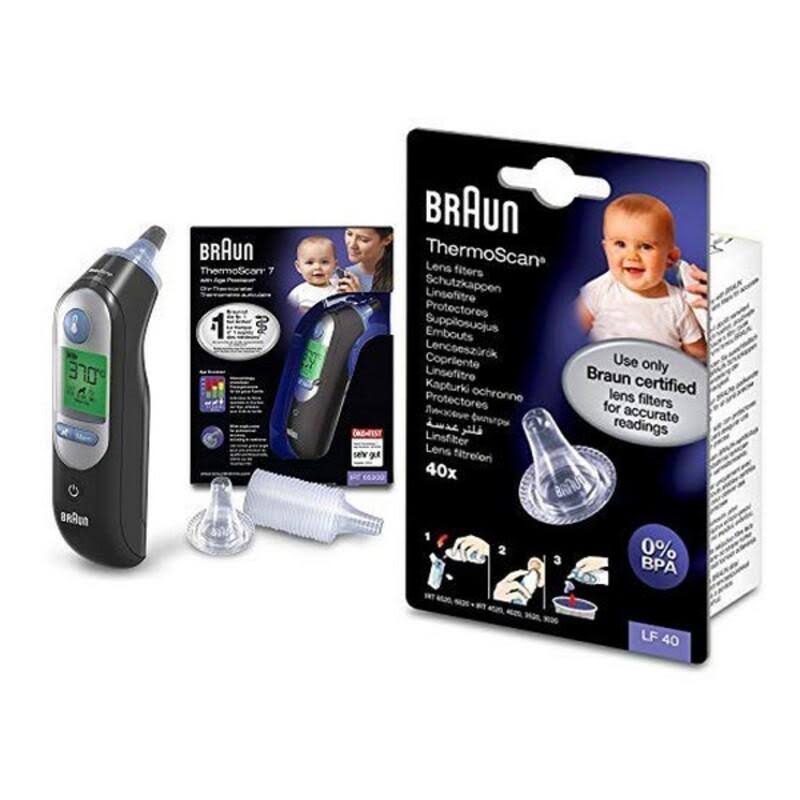 Braun ThermoScan 7 Ear Thermometer with Age Precision - Black Edition