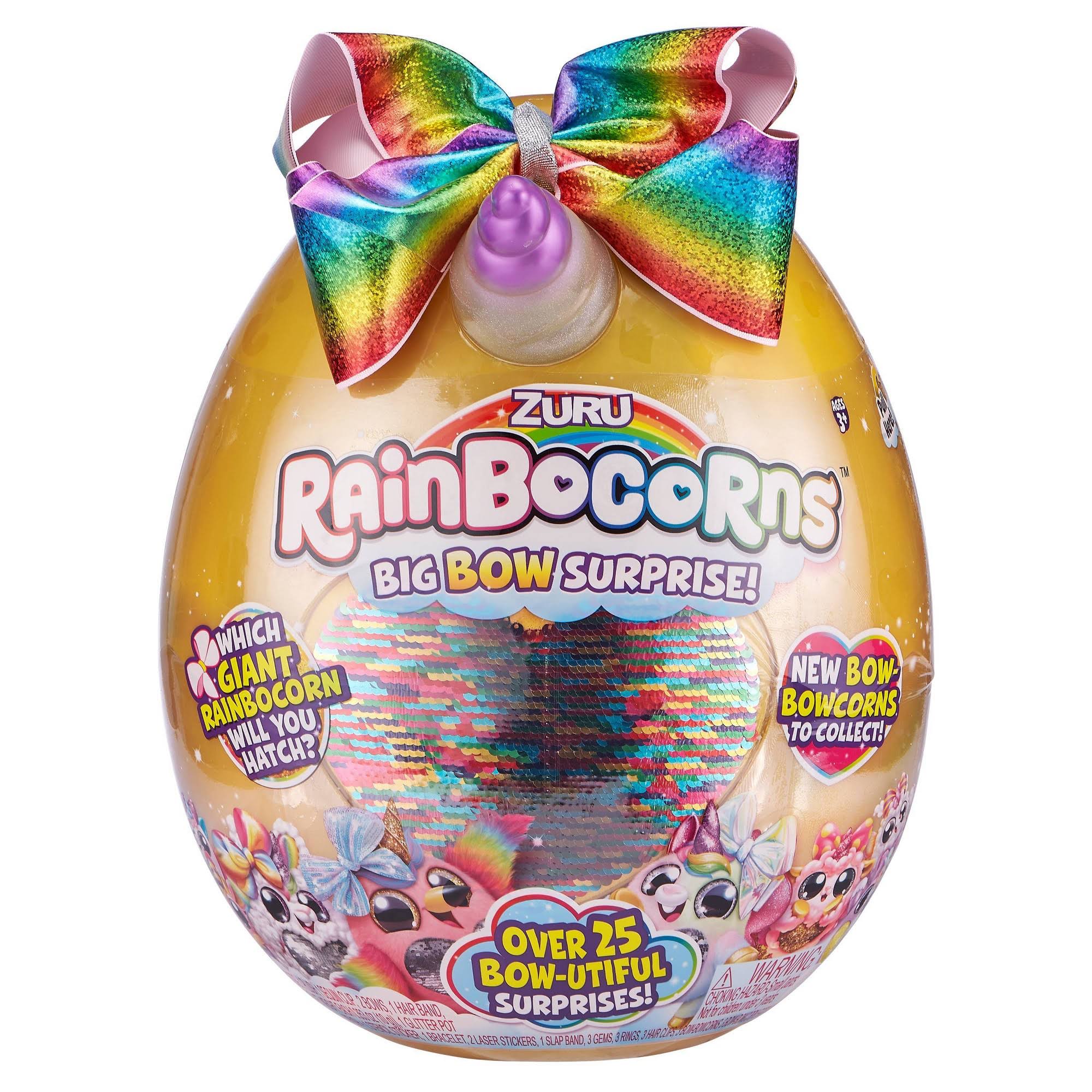 Rainbocorns Big Bow Surprise - The Biggest Surprise Egg with Over 25 Surprises, Gold