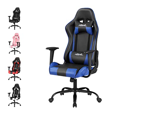 Gaming Chair, Video Game Chair, Cheap Computer Gaming Chair PU Leather High Back PC Gaming Chair Ergonomic Racing Swivel Office Desk Chair with Headrest and Lumbar Support for Adults Kids Red