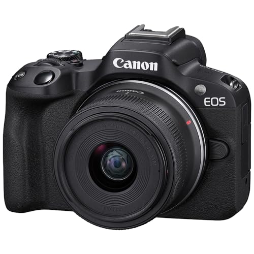 Canon EOS R50 Mirrorless Camera RF-S 18-45mm f/4.5-6.3 is STM and RF-S 55-210mm f/5-7.1 is STM Lens Kit Shoulder Bag, Black